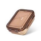 Stikla trauks ar vāku 22x16x7 cm/1520 ml