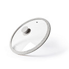 Stikla vāks ARCADES 26 cm, gaiši pelēks